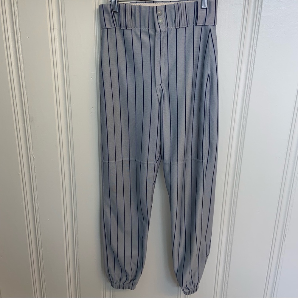 Alleson Gray/Navy Pin-Stripe Baseball Pants